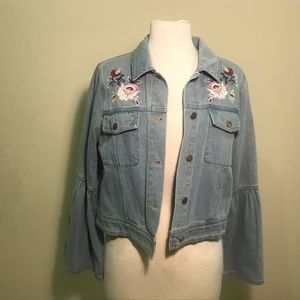 Flying Tomatoes Bell Sleeve Denim Jacket